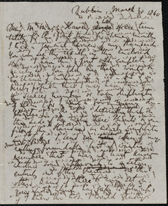 Letter from Richard Davis Webb, Dublin, to Samuel May, March 30, 1860