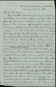 Letter from Richard Davis Webb, Greenfield, Kilgobbin, near Dublin, to Samuel May, Oct. 27, 1861
