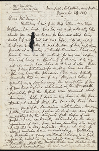 Letter from Richard Davis Webb, Greenfield, Kilgobbin, near Dublin, to Samuel May, November 28, 1861