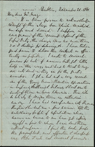 Letter from Richard Davis Webb, Dublin, to Samuel May, December 21, 1861