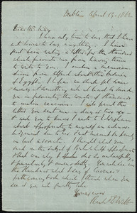 Letter from Richard Davis Webb, Dublin, to Samuel May, April 19, 1862