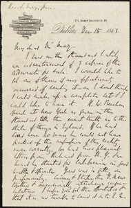 Letter from Richard Davis Webb, Dublin, to Samuel May, Dec. 18, 1863