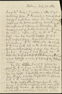Letter from Richard Davis Webb, Dublin, to Samuel May, July 26, 1864