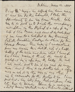 Letter from Richard Davis Webb, Dublin, to Samuel May, May 12, 1865