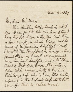 Letter from Richard Davis Webb, to Samuel May, Nov. 6, 1867