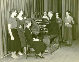 Mr. Howe and group at organ