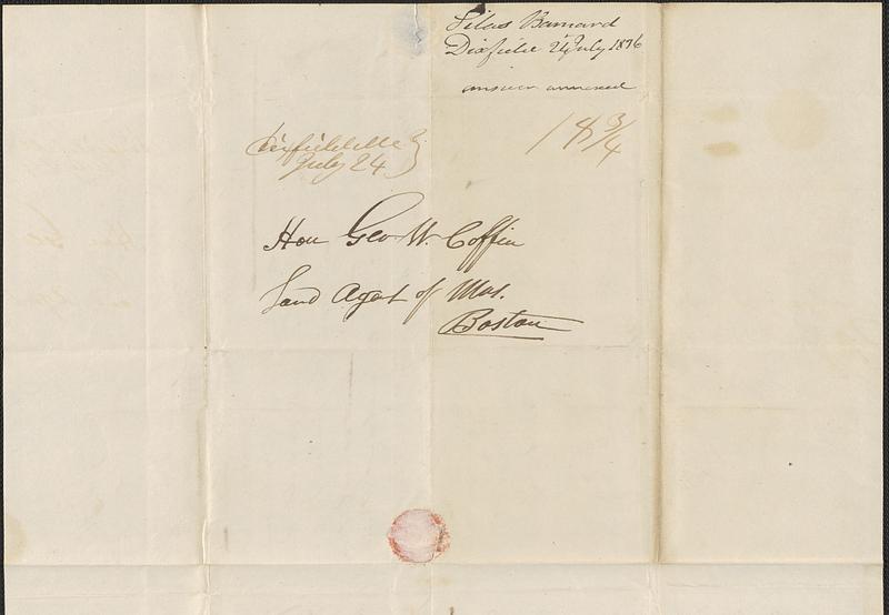 Silas Barnard to George Coffin, 24 July 1836 - Digital Commonwealth