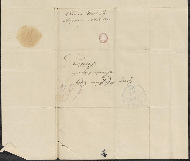 Oliver Frost to George Coffin, 15 February 1839 - Digital Commonwealth