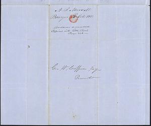 A. P. Morrill to George Coffin, 3 October 1850
