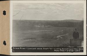 Prince River, lowland above Shaft #9, looking downstream, flow 18 cubic feet per second, Barre, Mass., Dec. 8, 1932