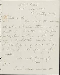 Letter from John D. Long to Zadoc Long and Julia D. Long, May 13, 1865