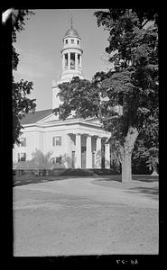 First Parish Church, Concord, in a summer setting