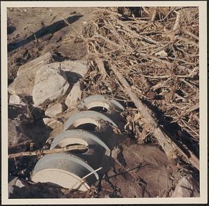 Exterior flood damage at Clark-Aiken