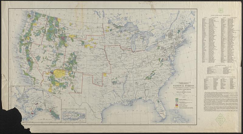 National forests, state forests, national parks, national monuments and Indian reservations