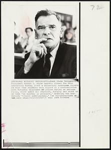 Closes University-- Kent State University President Robert I. White quickly closed the Ohio university Monday after a university spokesman reported that four students were killed in a confrontation with National Guardsmen and police during an antiwar rally. White asked all students, faculty and staff to go home "as quickly as possible," ordering the university "closed indefinitely."