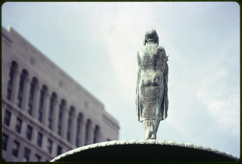 Closeup of Statler Fountain, Statler Square, Boston - Digital Commonwealth