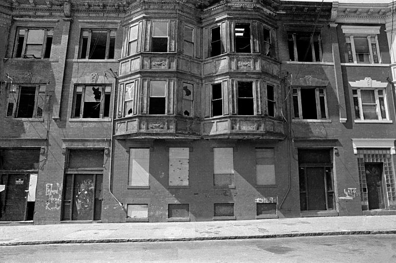 Abandoned buildings, Walnut Street