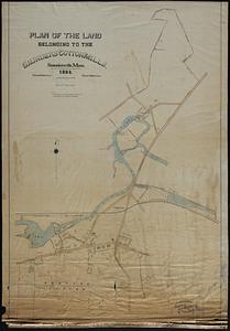Plan of the land belonging to the Saunders Cotton Mills, Saundersville, Mass.