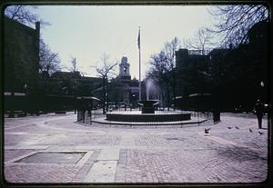 Paul Revere Mall, St. Stephen's Church in the background, fountain in the foreground