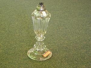 American glass whale oil lamp