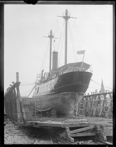 Lightship Nantucket on Marine Railway at Atlantic Works - East Boston