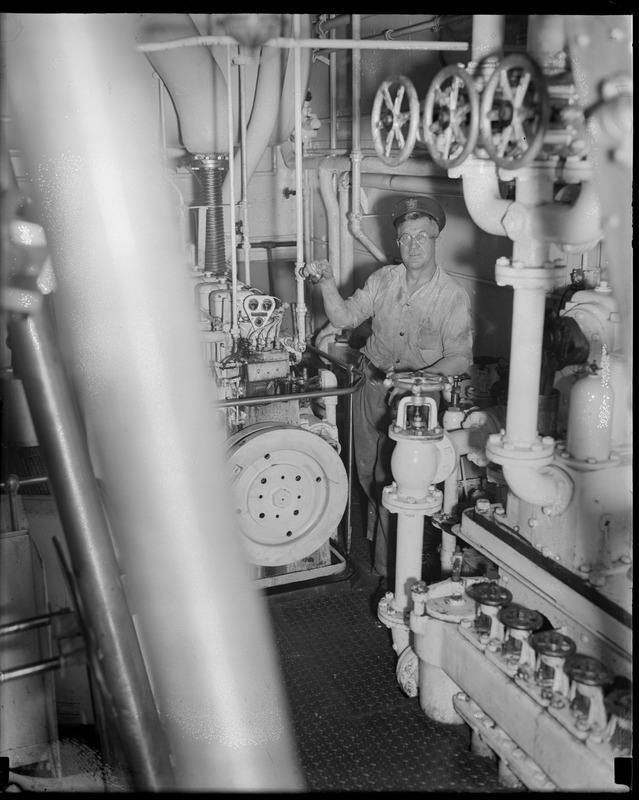 Engine room of the new Nantucket lightship