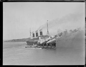 SS Leviathan, Leviathan leaving Boston