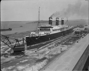 SS Leviathan in dry dock at South Boston