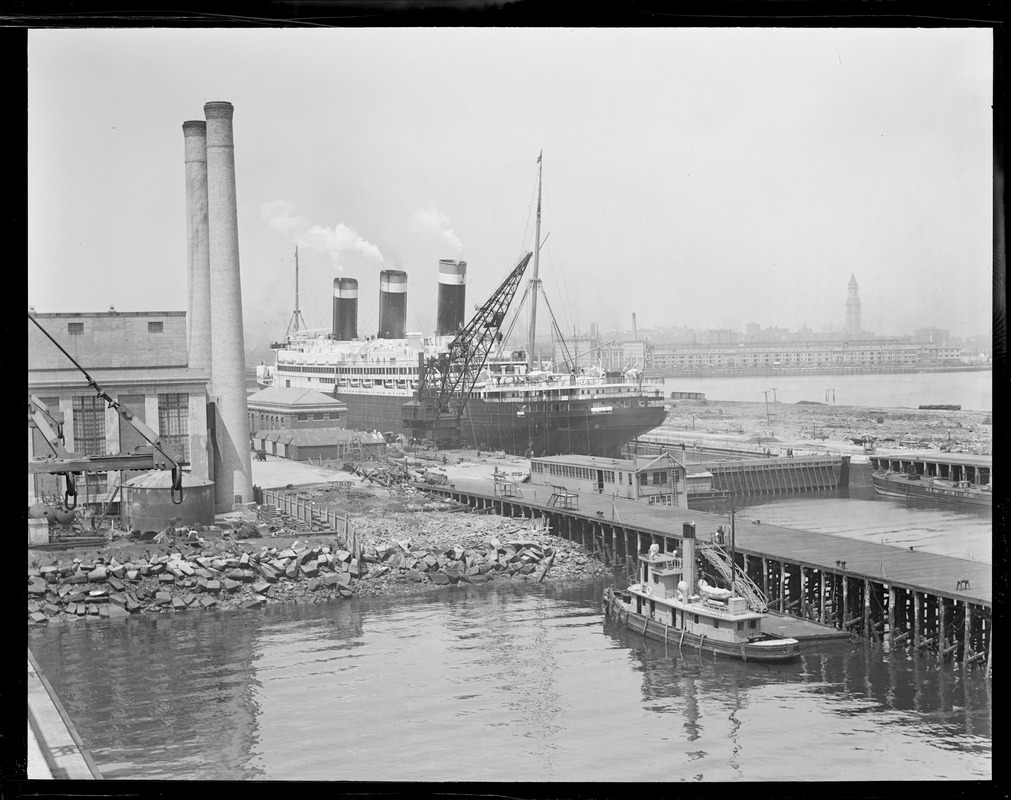 SS Leviathan in South Boston drydock