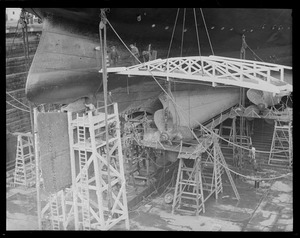SS Leviathan in drydock