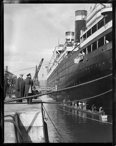 SS Leviathan in South Boston drydock