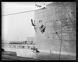 SS Leviathan drydocking - South Boston
