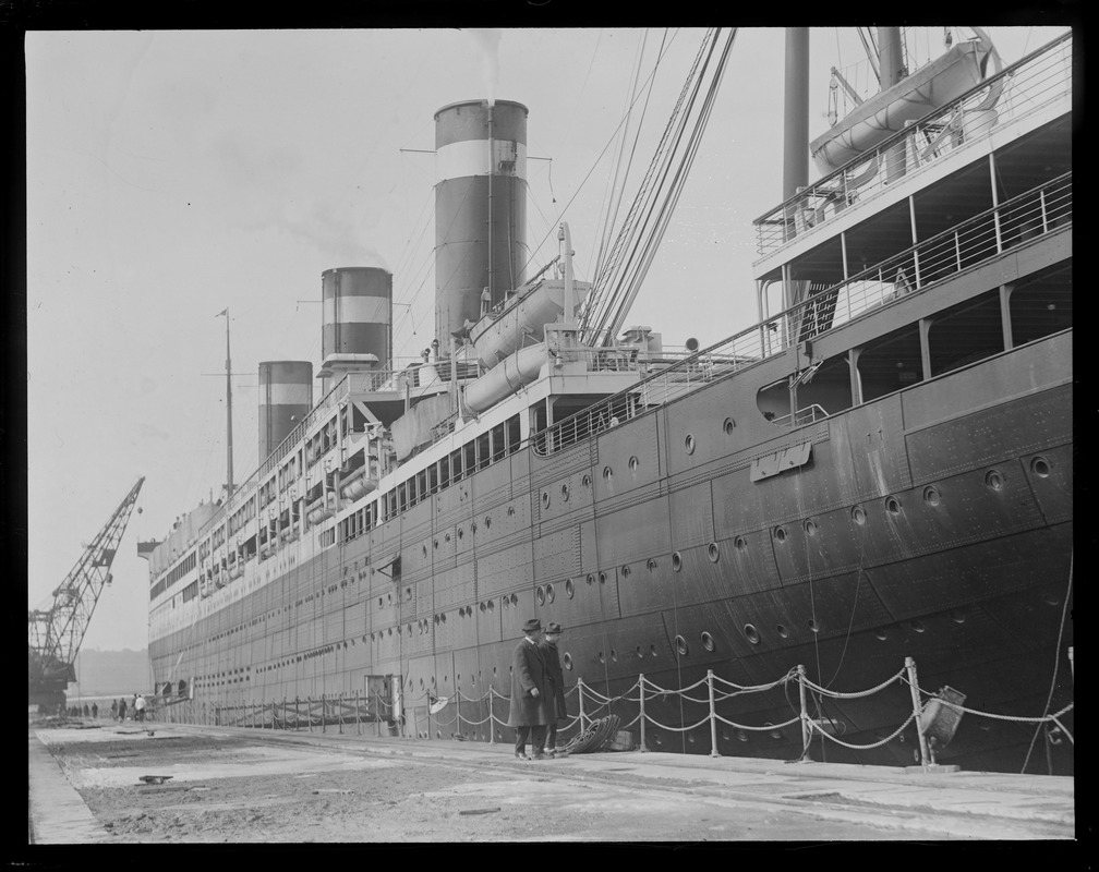SS Leviathan in dry dock in South Boston