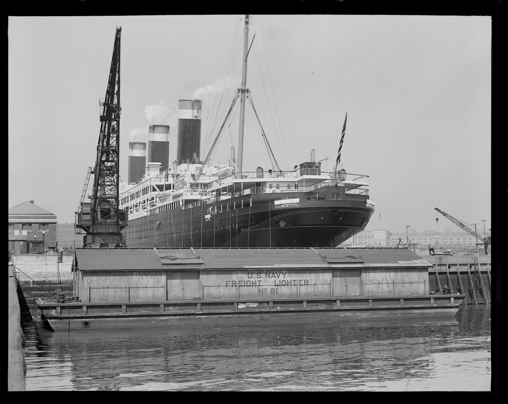 SS Leviathan leaving dry dock for trial run