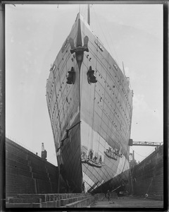 SS Leviathan in drydock