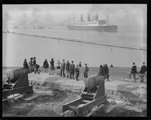 SS Leviathan in Harbor from Fort Independence, Castle Island