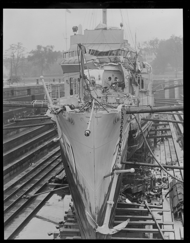USS McFarland rammed by battleship