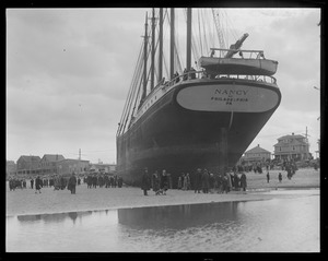 Schooner Nancy ashore at Nantasket beach