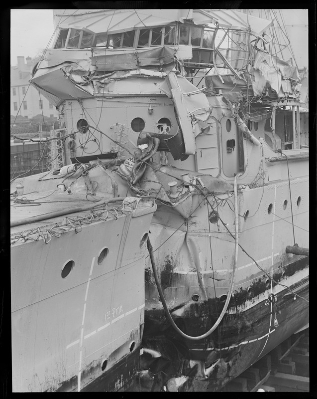 Destroyer McFarland after USS Arkansas rammed her