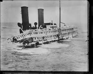 SS Harvard breaking up Point Arguello, CA