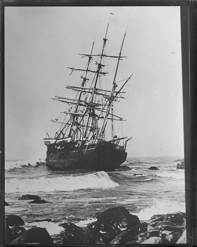 Last of the famous whaling fleet Wanderer wrecked off Cuttyhunk, Nantucket