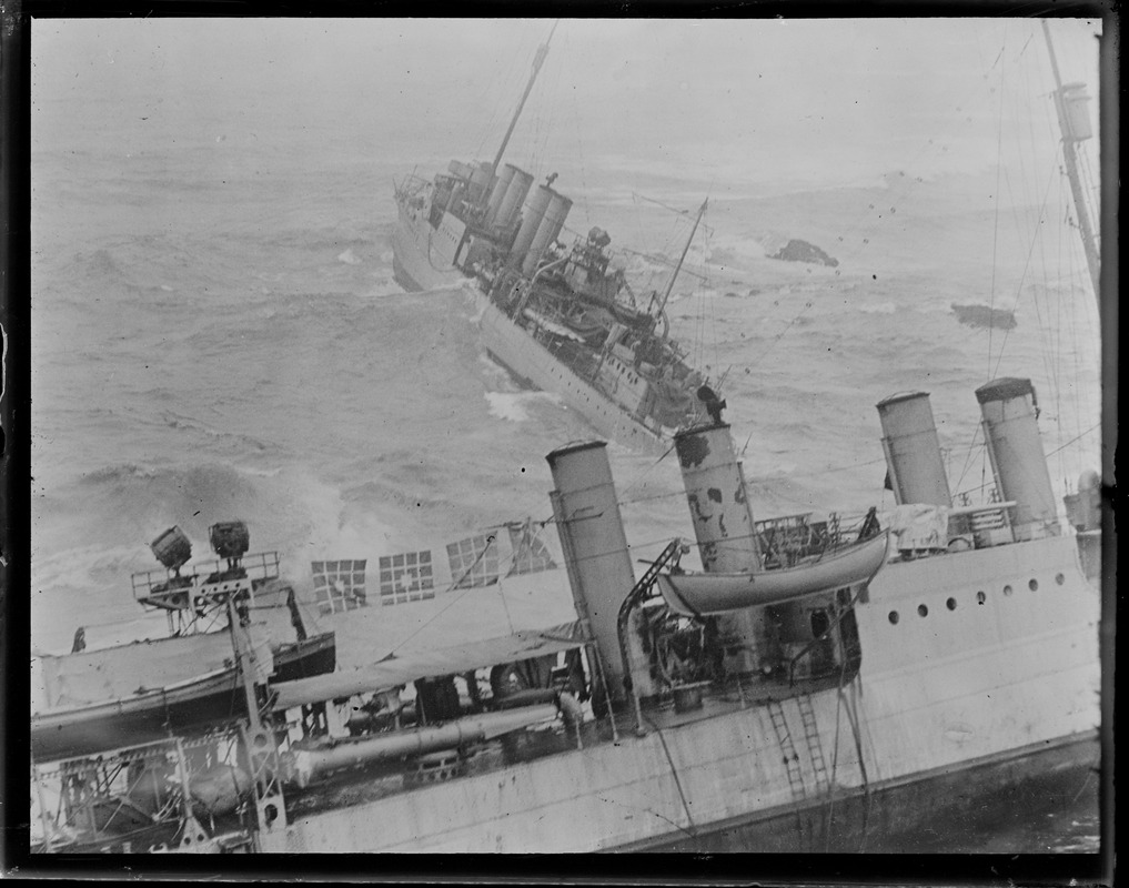 Pacific coast: Two of the seven destroyers that ran aground off Point Honda