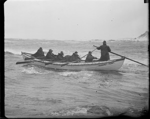 Manomet Coast Guard crew off to do their duty. Three perished after rowing out to the Robert E. Lee.