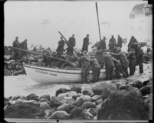 Manomet life saving crew on the way to the SS Robert E. Lee. Three of the eight man crew that ventured out perished.