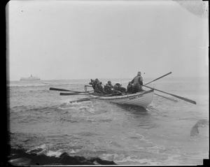 Manomet Point lifesavers off to help the SS Robert E. Lee. Three of the eight man crew perished in icy waters.