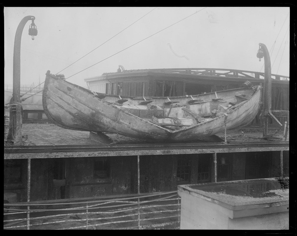 Crushed lifeboat from SS Fairfax