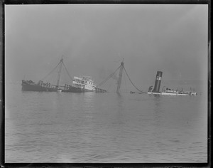 SS Edward Peirce sinks in Boston Harbor after collision