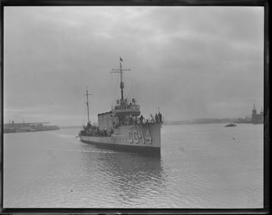 USS Coast Guard McCall arriving at Charlestown Navy Yard