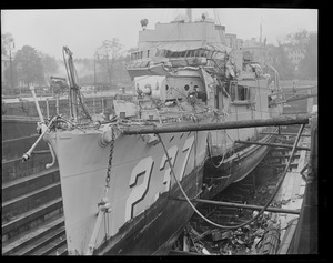 Destroyer USS McFarland rammed by battleship off Cape Cod