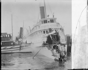 SS City of Rockland after Crash with Schooner H.P. Havens